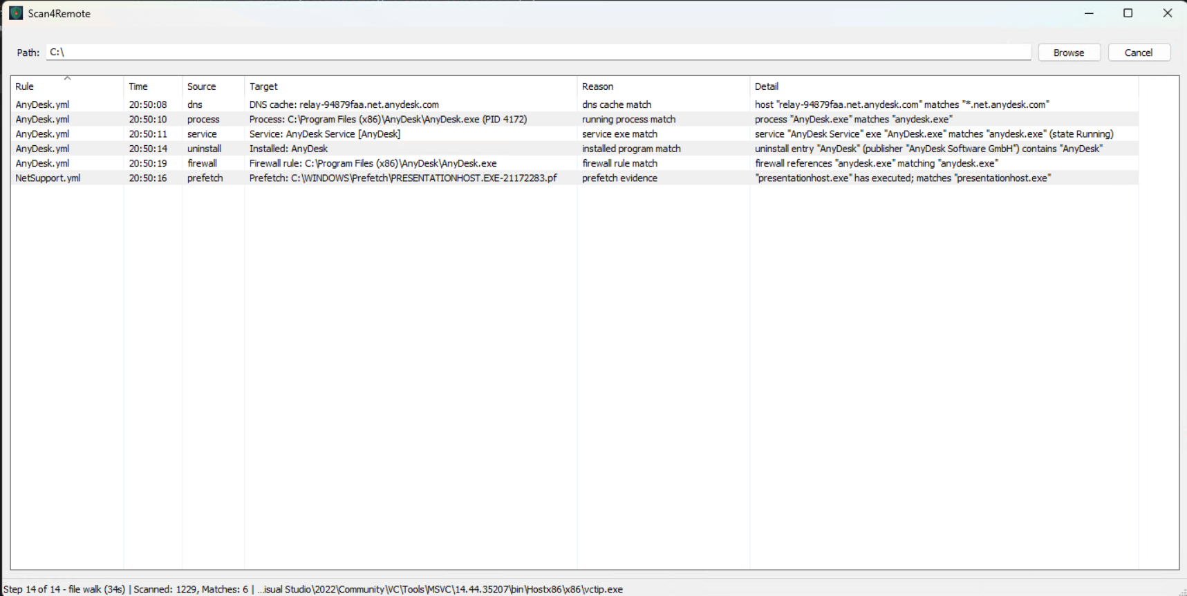 Scan4Remote - Scan for Remote Access Tools and RMM